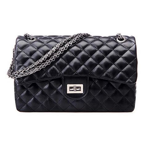 quilted crossbody bag with chain.